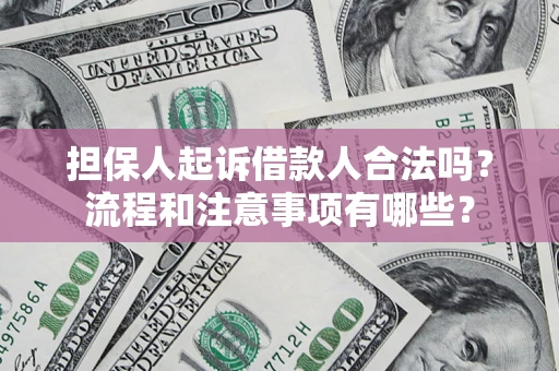 北京担保人起诉借款人合法吗？流程和注意事项有哪些？