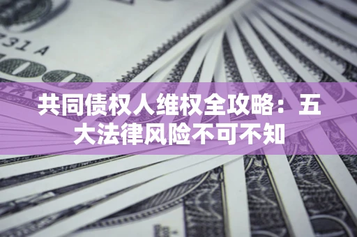 北京共同债权人维权全攻略：五大法律风险不可不知