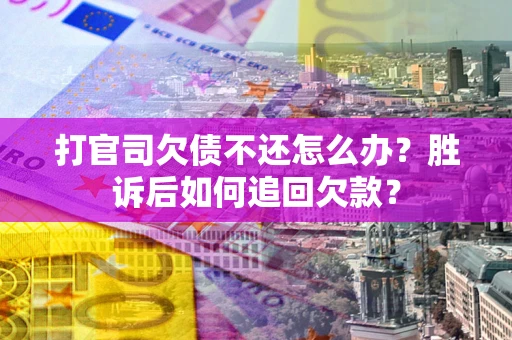 北京打官司欠债不还怎么办？胜诉后如何追回欠款？