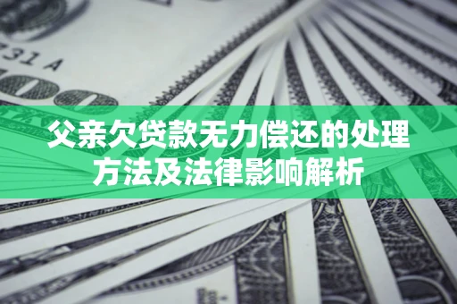 北京父亲欠贷款无力偿还的处理方法及法律影响解析